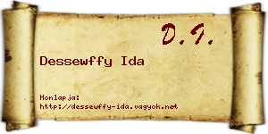 Dessewffy Ida névjegykártya