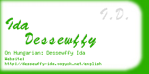 ida dessewffy business card